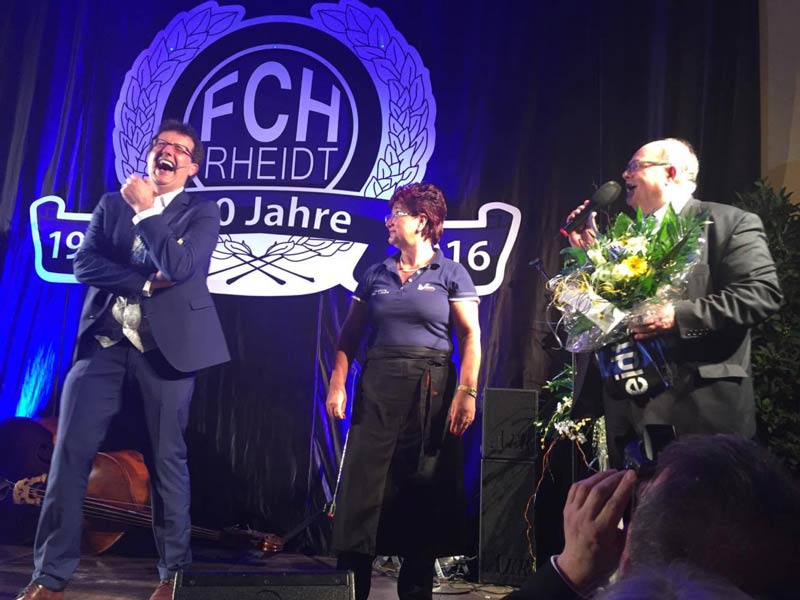 Kabarettist Brüske moderiert FC Hertha Rheidt Jubiläum
