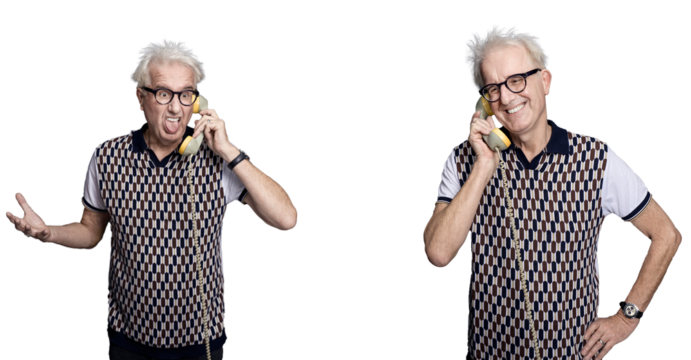 Kabarettist Brüske 2 mal am Telefon